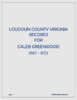 Greenwood, Caleb - Loudoun Co VA Records - 1767 - 1772